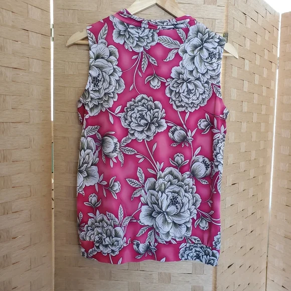 Worthington Petite Blouse Size PL Floral Pink - Picture 3 of 6
